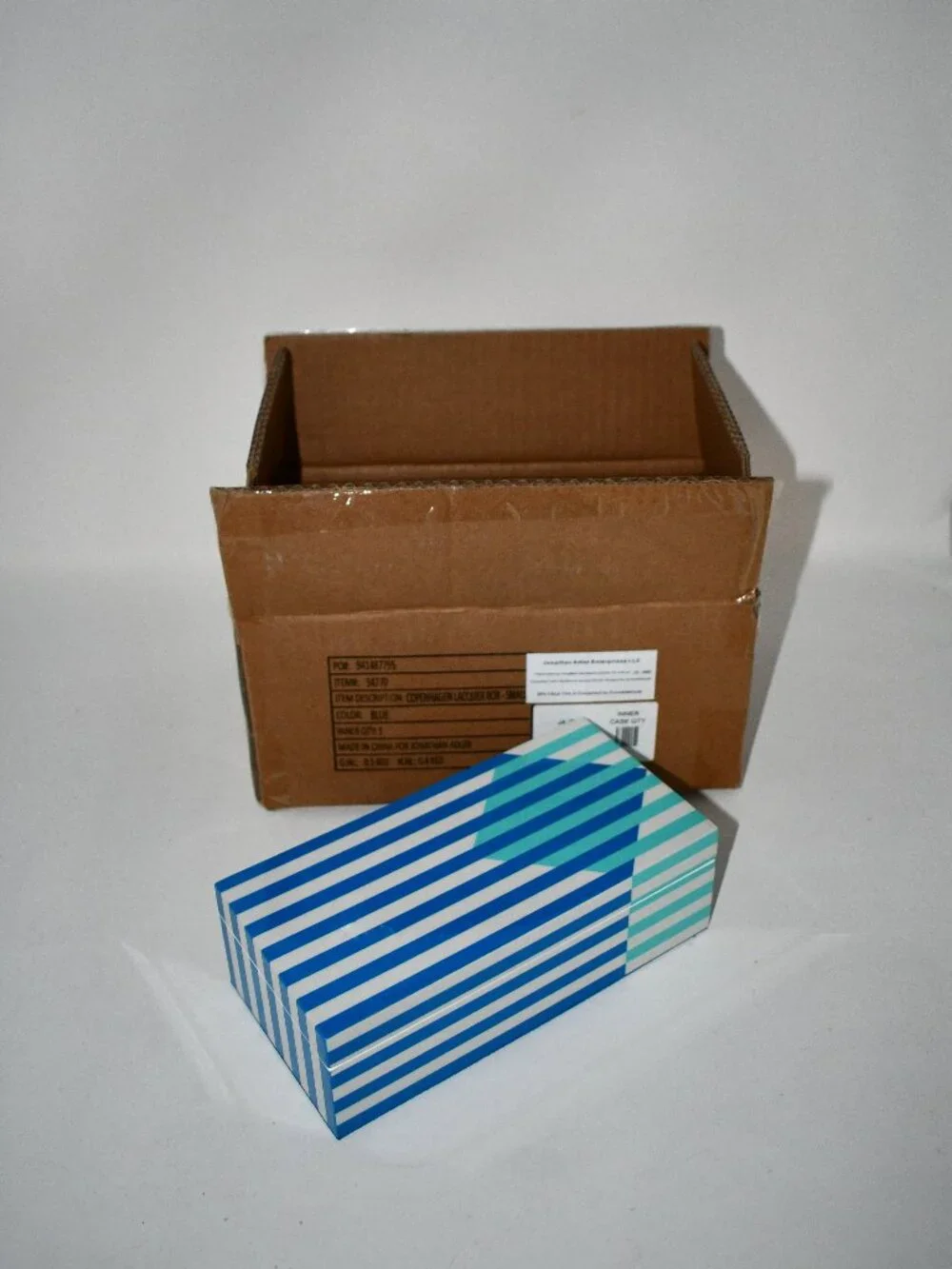 Jonathan Adler Copenhagen SMALL Lacquer Box# 34770 NIB
